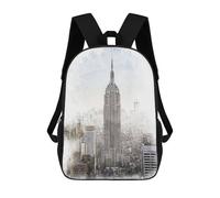 sinyumoney Sac À Dos Imprimé En 3D Empire State Building Sacs D'école Pour Enfants, Sacs À Livres, Sac À Dos De Voyage Léger, Sac D'école Pour Garçons Et Filles, Élèves Du Collège 17inch