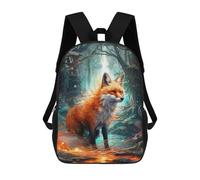 sinyumoney Sac À Dos Imprimé En 3D Enchanted Forest Fox -4 Sacs D'école Pour Enfants, Sacs À Dos Grande Capacité Pour Les Voyages, Sacs À Livres Tendance, Sac À Dos Garçon Fille 17inch