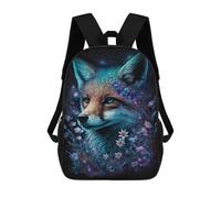 sinyumoney Sac À Dos Imprimé En 3D Enchanted Fox with Flowers Sacs D'école Pour Enfants, Sacs À Dos Grande Capacité Pour Les Voyages, Sacs À Livres Tendance, Sac À Dos Garçon Fille 17inch