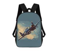 sinyumoney Sac À Dos Imprimé En 3D F6F Hellcat Plane Sacs D'école Pour Enfants, Sacs À Livres, Sac À Dos De Voyage Léger, Sac D'école Pour Garçons Et Filles, Élèves Du Collège 17inch