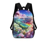 sinyumoney Sac À Dos Imprimé En 3D Fantasy Coral Reef Paradise Sacs D'école Pour Enfants, Sacs À Livres, Sac À Dos De Voyage Léger, Sac D'école Pour Garçons Et Filles, Élèves Du Collège 17inch