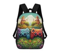 sinyumoney Sac À Dos Imprimé En 3D Fantasy Land with Game Controllers Sacs D'école Pour Enfants, Sacs À Dos Grande Capacité Pour Les Voyages, Sacs À Livres Tendance, Sac À Dos Garçon Fille 17inch