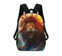 sinyumoney Sac À Dos Imprimé En 3D Fiery Lion Roar -5 Sacs D'école Pour Enfants, Sacs À Dos Grande Capacité Pour Les Voyages, Sacs À Livres Tendance, Sac À Dos Garçon Fille 17inch