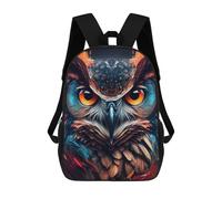 sinyumoney Sac À Dos Imprimé En 3D Flaming Owl Portrait -1 Sacs D'école Pour Enfants, Sacs À Dos Grande Capacité Pour Les Voyages, Sacs À Livres Tendance, Sac À Dos Garçon Fille 17inch