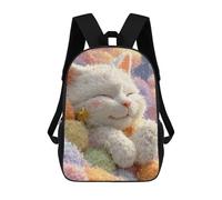 sinyumoney Sac À Dos Imprimé En 3D Fluffy Cat Plush Toy Sacs D'école Pour Enfants, Sacs À Dos Grande Capacité Pour Les Voyages, Sacs À Livres Tendance, Sac À Dos Garçon Fille 17inch