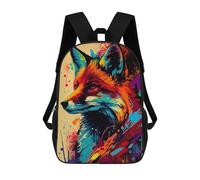 sinyumoney Sac À Dos Imprimé En 3D Fox PopArt Animal Sacs D'école Pour Enfants, Sacs À Dos Grande Capacité Pour Les Voyages, Sacs À Livres Tendance, Sac À Dos Garçon Fille 17inch