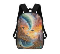 sinyumoney Sac À Dos Imprimé En 3D Galactic Cityscape Fantasy Art Sacs D'école Pour Enfants, Sacs À Dos Grande Capacité Pour Les Voyages, Sacs À Livres Tendance, Sac À Dos Garçon Fille 17inch