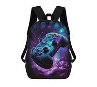 sinyumoney Sac À Dos Imprimé En 3D Galactic Gaming Controller Art -4 Sacs D'école Pour Enfants, Sacs À Livres, Sac À Dos De Voyage Léger, Sac D'école Pour Garçons Et Filles, Élèves Du Collège 17inch