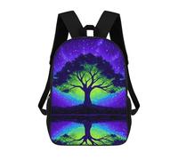 sinyumoney Sac À Dos Imprimé En 3D Galactic Tree Reflection Sacs D'école Pour Enfants, Sacs À Livres, Sac À Dos De Voyage Léger, Sac D'école Pour Garçons Et Filles, Élèves Du Collège 17inch