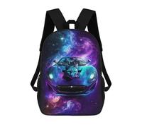 sinyumoney Sac À Dos Imprimé En 3D Galaxy Cat Convertible Car Art Print Sacs D'école Pour Enfants, Sacs À Dos Grande Capacité Pour Les Voyages, Sacs À Livres Tendance, Sac À Dos Garçon Fille 17inch