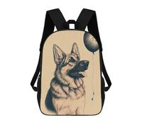 sinyumoney Sac À Dos Imprimé En 3D German Shepherd Balloon Sacs D'école Pour Enfants, Sacs À Livres, Sac À Dos De Voyage Léger, Sac D'école Pour Garçons Et Filles, Élèves Du Collège 17inch