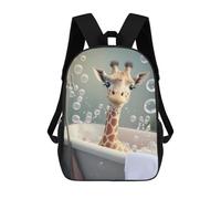 sinyumoney Sac À Dos Imprimé En 3D Giraffe Bath Time Fun Sacs D'école Pour Enfants, Sacs À Dos Grande Capacité Pour Les Voyages, Sacs À Livres Tendance, Sac À Dos Garçon Fille 17inch