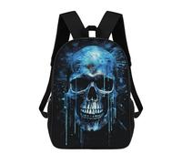 sinyumoney Sac À Dos Imprimé En 3D Glowing Blue Skull Artwork-1 Sacs D'école Pour Enfants, Sacs À Dos Grande Capacité Pour Les Voyages, Sacs À Livres Tendance, Sac À Dos Garçon Fille 17inch