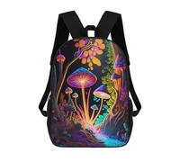 sinyumoney Sac À Dos Imprimé En 3D Glowing Forest Mushrooms-5 Sacs D'école Pour Enfants, Sacs À Livres, Sac À Dos De Voyage Léger, Sac D'école Pour Garçons Et Filles, Élèves Du Collège 17inch