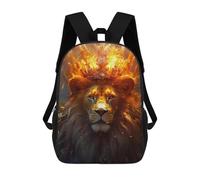 sinyumoney Sac À Dos Imprimé En 3D Golden Crowned Lion Majesty Sacs D'école Pour Enfants, Sacs À Dos Grande Capacité Pour Les Voyages, Sacs À Livres Tendance, Sac À Dos Garçon Fille 17inch