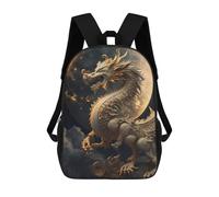 sinyumoney Sac À Dos Imprimé En 3D Golden Dragon Moonlit Sky Sacs D'école Pour Enfants, Sacs À Dos Grande Capacité Pour Les Voyages, Sacs À Livres Tendance, Sac À Dos Garçon Fille 17inch