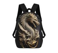 sinyumoney Sac À Dos Imprimé En 3D Golden Dragon Sculpture-1 Sacs D'école Pour Enfants, Sacs À Dos Grande Capacité Pour Les Voyages, Sacs À Livres Tendance, Sac À Dos Garçon Fille 17inch