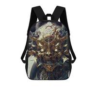 sinyumoney Sac À Dos Imprimé En 3D Golden Skull Artwork Sacs D'école Pour Enfants, Sacs À Livres, Sac À Dos De Voyage Léger, Sac D'école Pour Garçons Et Filles, Élèves Du Collège 17inch
