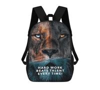 sinyumoney Sac À Dos Imprimé En 3D Hard Work Talent Sacs D'école Pour Enfants, Sacs À Dos Grande Capacité Pour Les Voyages, Sacs À Livres Tendance, Sac À Dos Garçon Fille 17inch