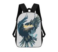 sinyumoney Sac À Dos Imprimé En 3D Hawk Sacs D'école Pour Enfants, Sacs À Livres, Sac À Dos De Voyage Léger, Sac D'école Pour Garçons Et Filles, Élèves Du Collège 17inch