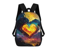 sinyumoney Sac À Dos Imprimé En 3D Heart of Fire Painting Sacs D'école Pour Enfants, Sacs À Dos Grande Capacité Pour Les Voyages, Sacs À Livres Tendance, Sac À Dos Garçon Fille 17inch