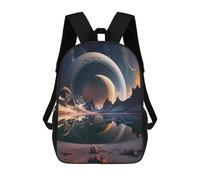 sinyumoney Sac À Dos Imprimé En 3D Interstellar Saturn Mirage Sacs D'école Pour Enfants, Sacs À Livres, Sac À Dos De Voyage Léger, Sac D'école Pour Garçons Et Filles, Élèves Du Collège 17inch
