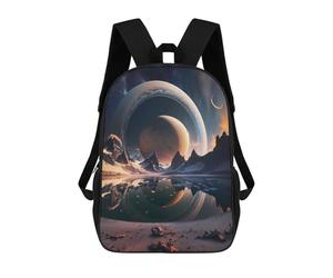 sinyumoney Sac À Dos Imprimé En 3D Interstellar Saturn Mirage Sacs D'école Pour Enfants, Sacs À Livres, Sac À Dos De Voyage Léger, Sac D'école Pour Garçons Et Filles, Élèves Du Collège 17inch