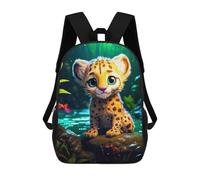 sinyumoney Sac À Dos Imprimé En 3D Jungle Leopard Cub Sacs D'école Pour Enfants, Sacs À Dos Grande Capacité Pour Les Voyages, Sacs À Livres Tendance, Sac À Dos Garçon Fille 17inch