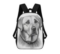 sinyumoney Sac À Dos Imprimé En 3D Labrador Retriever Sketch Sacs D'école Pour Enfants, Sacs À Dos Grande Capacité Pour Les Voyages, Sacs À Livres Tendance, Sac À Dos Garçon Fille 17inch
