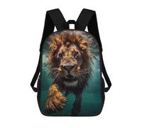 sinyumoney Sac À Dos Imprimé En 3D Lion Swimming Underwater Sacs D'école Pour Enfants, Sacs À Dos Grande Capacité Pour Les Voyages, Sacs À Livres Tendance, Sac À Dos Garçon Fille 17inch