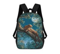 sinyumoney Sac À Dos Imprimé En 3D Moonlit Jungle Leopard Rest Sacs D'école Pour Enfants, Sacs À Dos Grande Capacité Pour Les Voyages, Sacs À Livres Tendance, Sac À Dos Garçon Fille 17inch