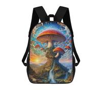 sinyumoney Sac À Dos Imprimé En 3D Mushroom Fantasy Landscape Sacs D'école Pour Enfants, Sacs À Dos Grande Capacité Pour Les Voyages, Sacs À Livres Tendance, Sac À Dos Garçon Fille 17inch