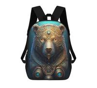 sinyumoney Sac À Dos Imprimé En 3D Mystical Cosmic Bear Sacs D'école Pour Enfants, Sacs À Dos Grande Capacité Pour Les Voyages, Sacs À Livres Tendance, Sac À Dos Garçon Fille 17inch