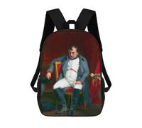 sinyumoney Sac À Dos Imprimé En 3D Napoleon at Fontainebleau Sacs D'école Pour Enfants, Sacs À Livres, Sac À Dos De Voyage Léger, Sac D'école Pour Garçons Et Filles, Élèves Du Collège 17inch