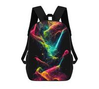 sinyumoney Sac À Dos Imprimé En 3D Neon Energy Flow Sacs D'école Pour Enfants, Sacs À Dos Grande Capacité Pour Les Voyages, Sacs À Livres Tendance, Sac À Dos Garçon Fille 17inch