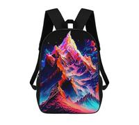 sinyumoney Sac À Dos Imprimé En 3D Neon Mountain Landscape Sacs D'école Pour Enfants, Sacs À Livres, Sac À Dos De Voyage Léger, Sac D'école Pour Garçons Et Filles, Élèves Du Collège 17inch