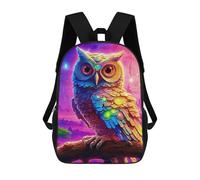 sinyumoney Sac À Dos Imprimé En 3D Neon Owl Fantasy Artwork Sacs D'école Pour Enfants, Sacs À Dos Grande Capacité Pour Les Voyages, Sacs À Livres Tendance, Sac À Dos Garçon Fille 17inch