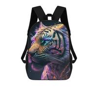 sinyumoney Sac À Dos Imprimé En 3D Neon Tiger Portrait Sacs D'école Pour Enfants, Sacs À Dos Grande Capacité Pour Les Voyages, Sacs À Livres Tendance, Sac À Dos Garçon Fille 17inch