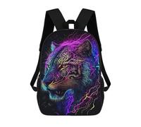 sinyumoney Sac À Dos Imprimé En 3D Neon Tiger Portrait Sacs D'école Pour Enfants, Sacs À Dos Grande Capacité Pour Les Voyages, Sacs À Livres Tendance, Sac À Dos Garçon Fille 17inch