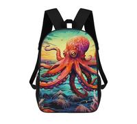 sinyumoney Sac À Dos Imprimé En 3D Ocean Giant Octopus Sacs D'école Pour Enfants, Sacs À Livres, Sac À Dos De Voyage Léger, Sac D'école Pour Garçons Et Filles, Élèves Du Collège 17inch