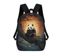 sinyumoney Sac À Dos Imprimé En 3D Panda in Enchanted Forest -7 Sacs D'école Pour Enfants, Sacs À Livres, Sac À Dos De Voyage Léger, Sac D'école Pour Garçons Et Filles, Élèves Du Collège 17inch