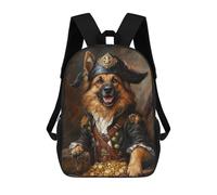 sinyumoney Sac À Dos Imprimé En 3D Pirate Dog Treasure Chest-44 Sacs D'école Pour Enfants, Sacs À Livres, Sac À Dos De Voyage Léger, Sac D'école Pour Garçons Et Filles, Élèves Du Collège 17inch