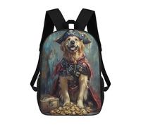 sinyumoney Sac À Dos Imprimé En 3D Pirate Dog Treasure Chest-53 Sacs D'école Pour Enfants, Sacs À Dos Grande Capacité Pour Les Voyages, Sacs À Livres Tendance, Sac À Dos Garçon Fille 17inch