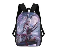 sinyumoney Sac À Dos Imprimé En 3D Pour Enfants 17inch Anime Bunny Warrior with Swords Sac De Voyage Léger Et Tendance Pour L'école Et Les Voyages Des Écoliers