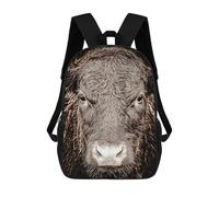 sinyumoney Sac À Dos Imprimé En 3D Pour Enfants 17inch Bison Sac De Voyage Léger Et Tendance Pour L'école Et Les Voyages Des Écoliers