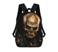 sinyumoney Sac À Dos Imprimé En 3D Pour Enfants 17inch Black And Gold Old Man Sac De Voyage Léger Et Tendance Pour L'école Et Les Voyages Des Écoliers