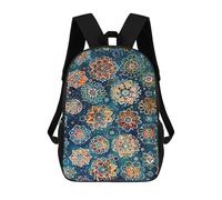 sinyumoney Sac À Dos Imprimé En 3D Pour Enfants 17inch Colorful Floral Fabric Pattern Sac De Voyage Léger Et Tendance Pour L'école Et Les Voyages Des Écoliers
