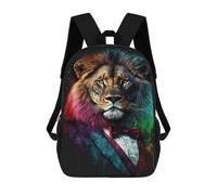 sinyumoney Sac À Dos Imprimé En 3D Pour Enfants 17inch Colorful Lion Art Print-27 Sac De Voyage Léger Et Tendance Pour L'école Et Les Voyages Des Écoliers