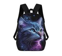 sinyumoney Sac À Dos Imprimé En 3D Pour Enfants 17inch Cosmic Cat Galaxy Art Print-2 Sac De Voyage Léger Et Tendance Pour L'école Et Les Voyages Des Écoliers