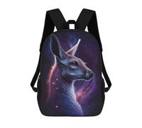 sinyumoney Sac À Dos Imprimé En 3D Pour Enfants 17inch Cosmic Kangaroo Profile-2 Sac De Voyage Léger Et Tendance Pour L'école Et Les Voyages Des Écoliers